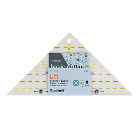 Haberdashery - Quilting - Prym Omnigrid quick triangle ruler 1/4 square 8 inch 611 640