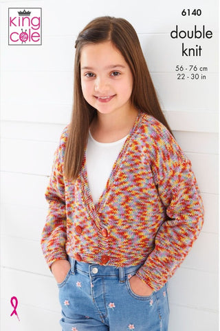 King Cole Jitterbug DK Pattern 6140 - Cardigan & Tabard