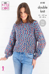 King Cole Jitterbug DK Pattern 6142 - Sweater & Top