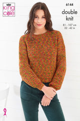 King Cole Jitterbug DK Pattern 6144 - Sweater & Top