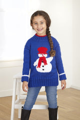 King Cole Glitz DK Pattern 6147 - Snowman Sweaters