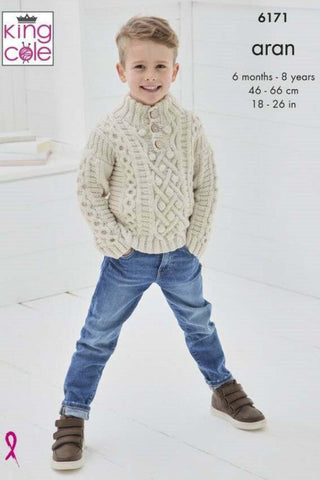 King Cole Comfort Aran Pattern 6171 - Sweater & Sweater Vest