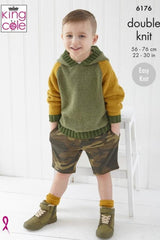 King Cole Cherished DK Pattern 6176 - Sweater & Hoodie