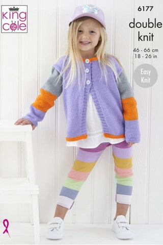 King Cole Cherished DK Pattern 6177 - Cardigans