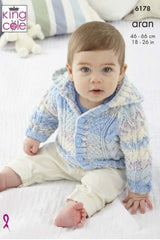 King Cole Cosy Love Aran Pattern 6178 - Cardigans & Hat