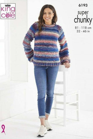 King Cole Explorer Super Chunky Pattern 6193 - Cardigan & Sweater