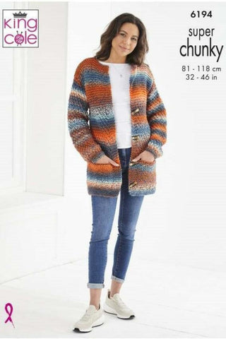 King Cole Explorer Super Chunky Pattern 6194 - Jacket & Sweater