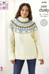 King Cole Big Value Super Chunky Pattern 6196 - Sweater & Accessories