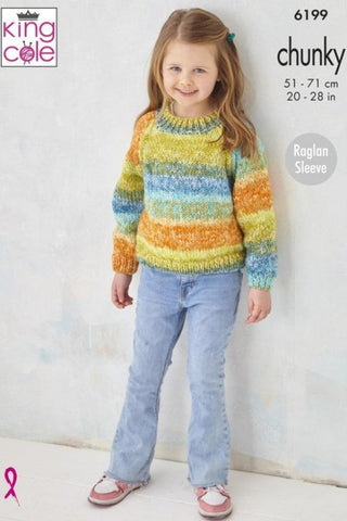 King Cole Hedgerow Chunky Pattern 6199 - Cardigan & Sweater