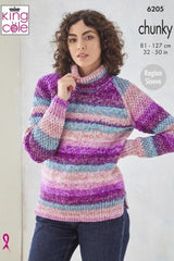 King Cole Hedgerow Chunky Pattern 6205 - Sweater & Cardigan