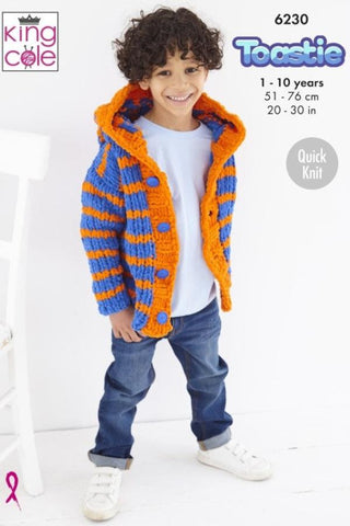 King Cole Toastie Super Chunky Pattern 6230 - Cardigan & Hoodie
