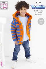 King Cole Toastie Super Chunky Pattern 6230 - Cardigan & Hoodie