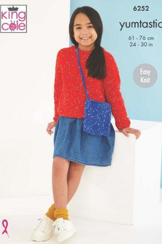 King Cole Yumtastic Pattern 6252 - Sweaters & Bag