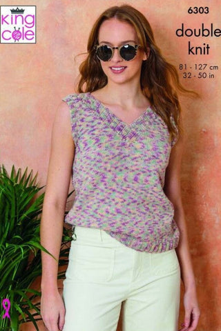 King Cole Cottonsoft Crystal DK Pattern 6303 - Tops