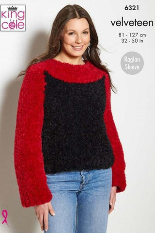 King Cole Velveteen Pattern 6321 - Sweater & Jacket