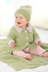 King Cole Comfort Aran Pattern 6329 - Jacket, Hat, Hooded Top & Blanket