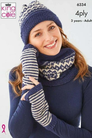 King Cole Tiptoe 4 Ply Pattern 6334 - Accessories
