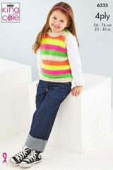 King Cole Tiptoe 4 Ply Pattern 6335 - Slipover & Waistcoat