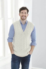King Cole Fashion Aran Pattern 6339 - Sweater & Slipover