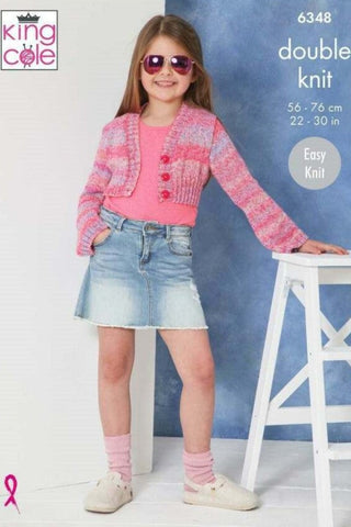 King Cole Jamboree DK Pattern 6348 - Cardigan & Top