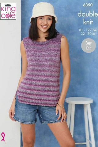 King Cole Jamboree DK Pattern 6350 - Round & V Neck Tops