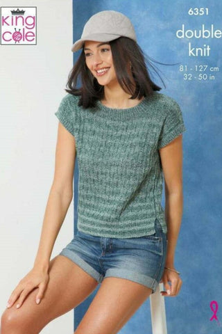 King Cole Jamboree DK Pattern 6351 - Sweater & Top