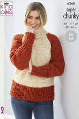 King Cole Big Value Super Chunky Tweed Pattern 6360 - Sweaters