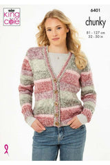 King Cole Hedgerow Chunky Pattern 6401 - Cardigan & Slipover