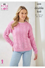 King Cole Luxury Merino DK Pattern 6438 - Sweater & Slipover