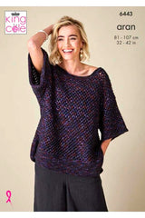 King Cole Firefly Aran Pattern 6443 - Waistcoat & Top