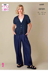 King Cole Firefly Aran Pattern 6449 - Tunic & Cardigan
