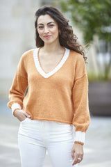 King Cole Eternity DK Pattern 6454 - V Neck Cardigan & Sweater