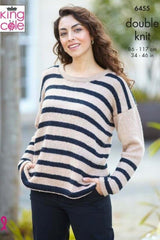 King Cole Eternity DK Pattern 6455 - Sweater & Top