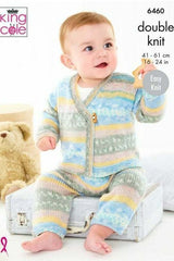 King Cole Fjord Baby DK Pattern 6460 - Cardigan & Trousers