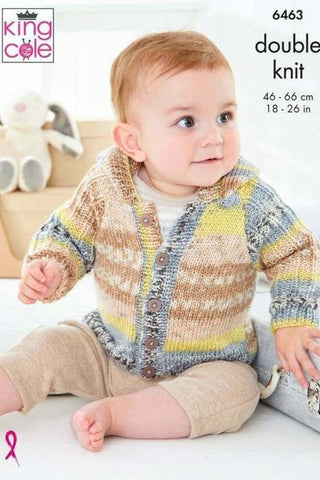 King Cole Fjord Baby DK Pattern 6463 - Jackets