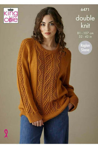 King Cole Cottonsoft DK Pattern 6471 - Sweater & Top
