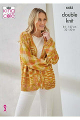 King Cole Linendale Reflections DK Pattern 6483 - Cardigan & Waistcoat