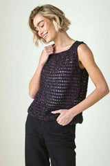 King Cole Firefly Aran Pattern 6490 - Crochet Top & Vest