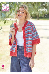 King Cole Flair Solo Chunky Pattern 6593 - Cardigan & Sweater