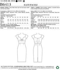 Butterick B6413 Pattern  - Gathered-Front Keyhole Dress