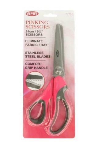 Haberdashery - Scissors - Opry Softgrip pinking shears 24cm pink