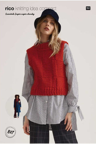 Rico Essentials Super Super Chunky Pattern 827 - Slipover & Scarf