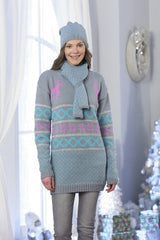 Stylecraft Life DK Pattern 9030 - Sweater, Hat & Scarf