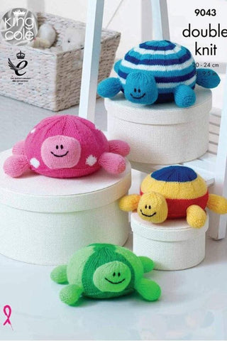 King Cole Pricewise DK & Dollymix DK Pattern 9043 - Tortoises