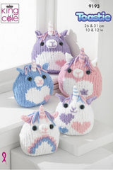 King Cole Toastie Super Chunky Pattern 9193 - Toastie Unicorns