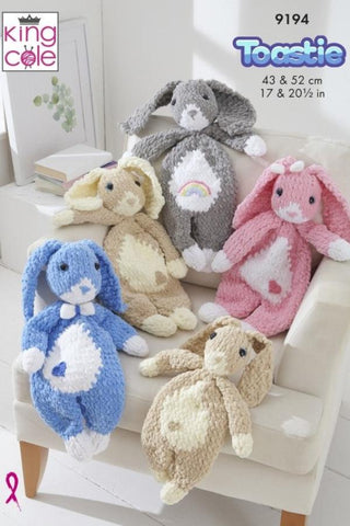 King Cole Toastie Super Chunky Pattern 9194 - Snuggle Bunnies