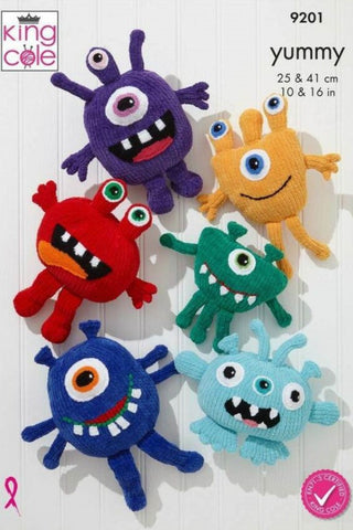 King Cole Yummy Pattern 9201 - Monsters