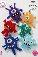 King Cole Yummy Pattern 9201 - Monsters