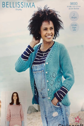 Stylecraft Bellissima Chunky Pattern 9693 - Sweater & Cardigan