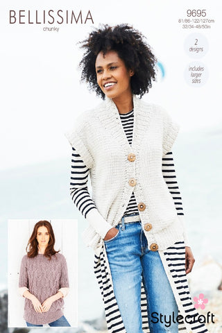 Stylecraft Bellissima Chunky Pattern 9695 - Sweater & Jacket